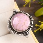 Phosphosiderite Size US 10 925 Sterling Silver Ring (REXT36-134)