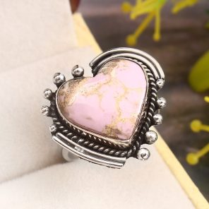 Phosphosiderite Size US 8 925 Sterling Silver Ring (REXT36-117)