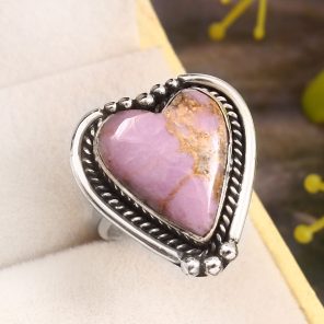 Phosphosiderite Size US 8 925 Sterling Silver Ring (REXT36-118)