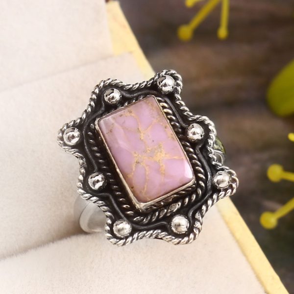 Phosphosiderite Size US 8 925 Sterling Silver Ring (REXT36-119)