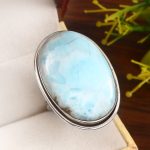 Larimar Size US 11 925 Sterling Silver Ring (REXT20-152)
