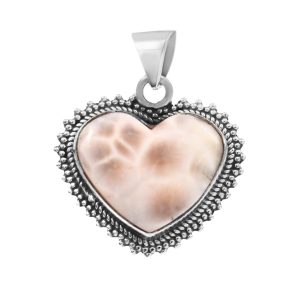 Natrolite (Pink Larimar) 1" 925 Sterling Silver Pendant (RS108-254)