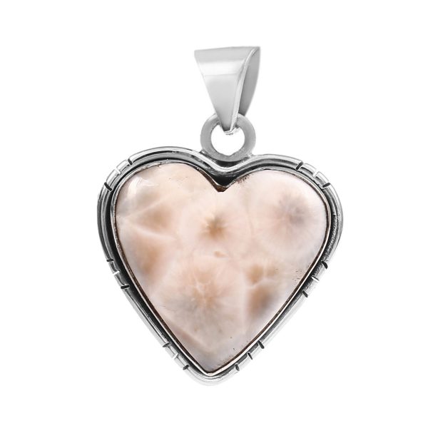 Natrolite (Pink Larimar) 1.25" 925 Sterling Silver Pendant (RS108-249)