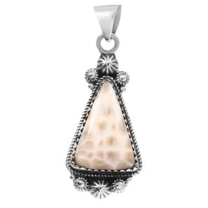 Natrolite (Pink Larimar) 1.25" 925 Sterling Silver Pendant (RS108-251)