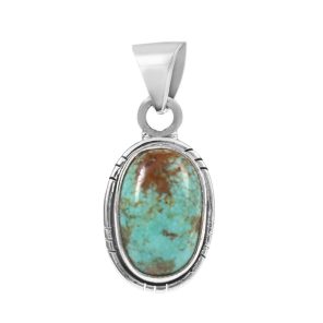 Kingman Turquoise 1" 925 Sterling Silver Pendant (RS30-291)