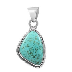 Kingman Turquoise 1" 925 Sterling Silver Pendant (RS30-292)