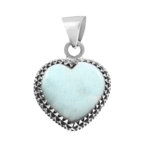 Larimar 1" 925 Sterling Silver Pendant (RS30-250)