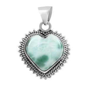 Larimar 1" 925 Sterling Silver Pendant (RS30-252)
