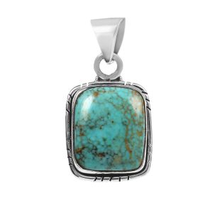 Kingman Turquoise 1" 925 Sterling Silver Pendant (RS30-299)