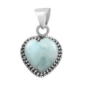 Larimar 1" 925 Sterling Silver Pendant (RS30-254)