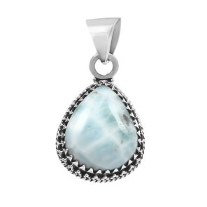Larimar 1" 925 Sterling Silver Pendant (RS30-268)