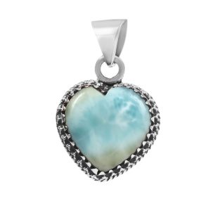 Larimar 1" 925 Sterling Silver Pendant (RS30-256)