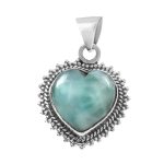 Larimar 1" 925 Sterling Silver Pendant (RS30-257)