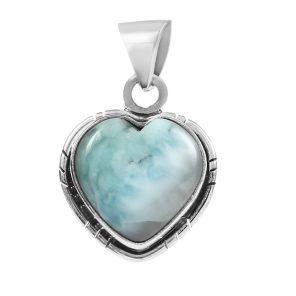 Larimar 1" 925 Sterling Silver Pendant (RS30-230)