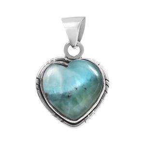 Larimar 1" 925 Sterling Silver Pendant (RS30-234)