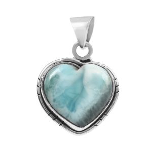 Larimar 1" 925 Sterling Silver Pendant (RS30-235)