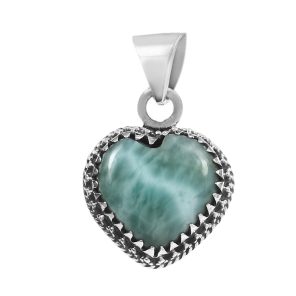 Larimar 1" 925 Sterling Silver Pendant (RS30-258)