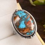 Spiny Oyster Turquoise Size US 10 925 Sterling Silver Ring (REXT37-88)