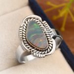 Australian Opal Size US 6 925 Sterling Silver Ring (REXT11-77)