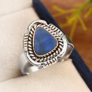 Australian Opal Size US 7 925 Sterling Silver Ring (REXT11-83)