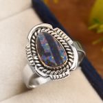 Australian Opal Size US 8 925 Sterling Silver Ring (REXT11-86)