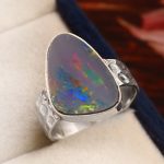 Australian Opal Size US 6 925 Sterling Silver Ring (REXT11-121)