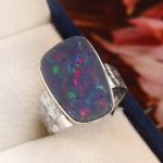 Australian Opal Size US 6 925 Sterling Silver Ring (REXT11-123)