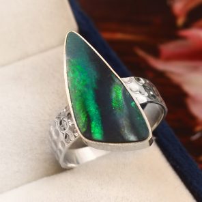 Australian Opal Size US 10 925 Sterling Silver Ring (REXT11-131)
