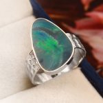 Australian Opal Size US 8 925 Sterling Silver Ring (REXT11-128)