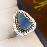 Australian Opal Size US 8 925 Sterling Silver Ring (REXT11-106)