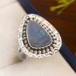 Australian Opal Size US 7 925 Sterling Silver Ring (REXT11-100)