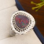 Australian Opal Size US 6 925 Sterling Silver Ring (REXT11-98)