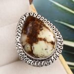 Mint Chrysoprase Size US 12 925 Sterling Silver Ring (REXT71-28)