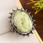 Mint Chrysoprase Size US 5 925 Sterling Silver Ring (REXT71-4)