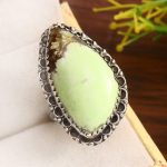 Mint Chrysoprase Size US 8 925 Sterling Silver Ring (REXT71-16)
