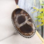 Septarian Size US 12 925 Sterling Silver Ring (RS54-309)