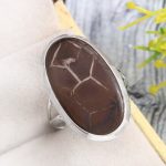 Septarian Size US 8 925 Sterling Silver Ring (RS54-337)