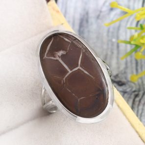 Septarian Size US 8 925 Sterling Silver Ring (RS54-337)