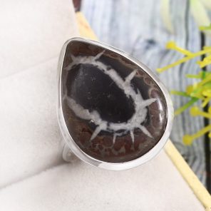 Septarian Size US 12 925 Sterling Silver Ring (RS54-362)