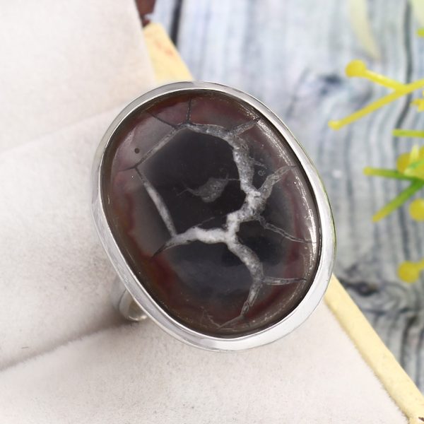 Septarian Size US 10 925 Sterling Silver Ring (RS54-350)