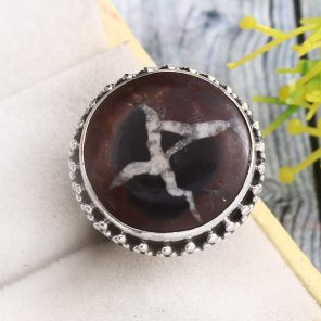 Septarian Size US 6 925 Sterling Silver Ring (RS54-270)