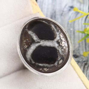 Septarian Size US 10 925 Sterling Silver Ring (RS54-351)