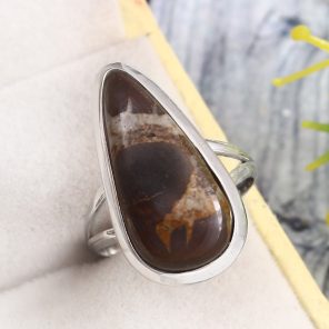 Septarian Size US 7 925 Sterling Silver Ring (RS54-332)
