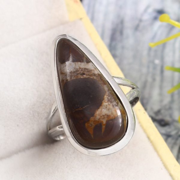 Septarian Size US 7 925 Sterling Silver Ring (RS54-332)