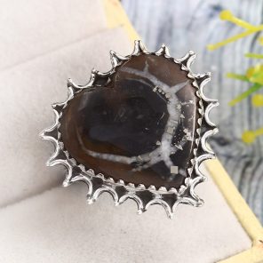Septarian Size US 11 925 Sterling Silver Ring (RS54-302)