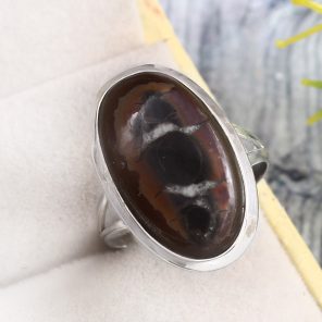 Septarian Size US 9 925 Sterling Silver Ring (RS54-344)
