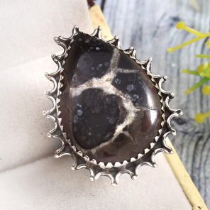 Septarian Size US 8 925 Sterling Silver Ring (RS54-283)