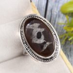 Septarian Size US 11 925 Sterling Silver Ring (RS54-303)