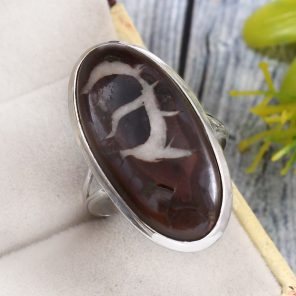 Septarian Size US 11 925 Sterling Silver Ring (RS54-357)