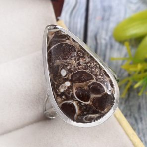 Septarian Size US 12 925 Sterling Silver Ring (RS54-363)